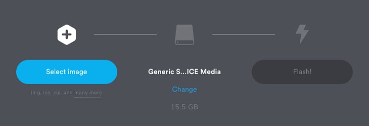 Use Balena Etcher for the simplest way to write the firmware update for your RetroN 77 onto a fresh micro SD card