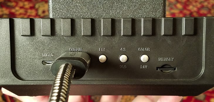 The buttons on the back of the RetroN 77 change function when you update the firmware