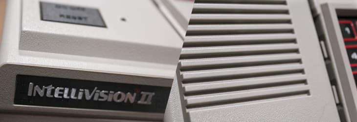 My Intellivision II console in closeup after detail cleaning with a toothpick